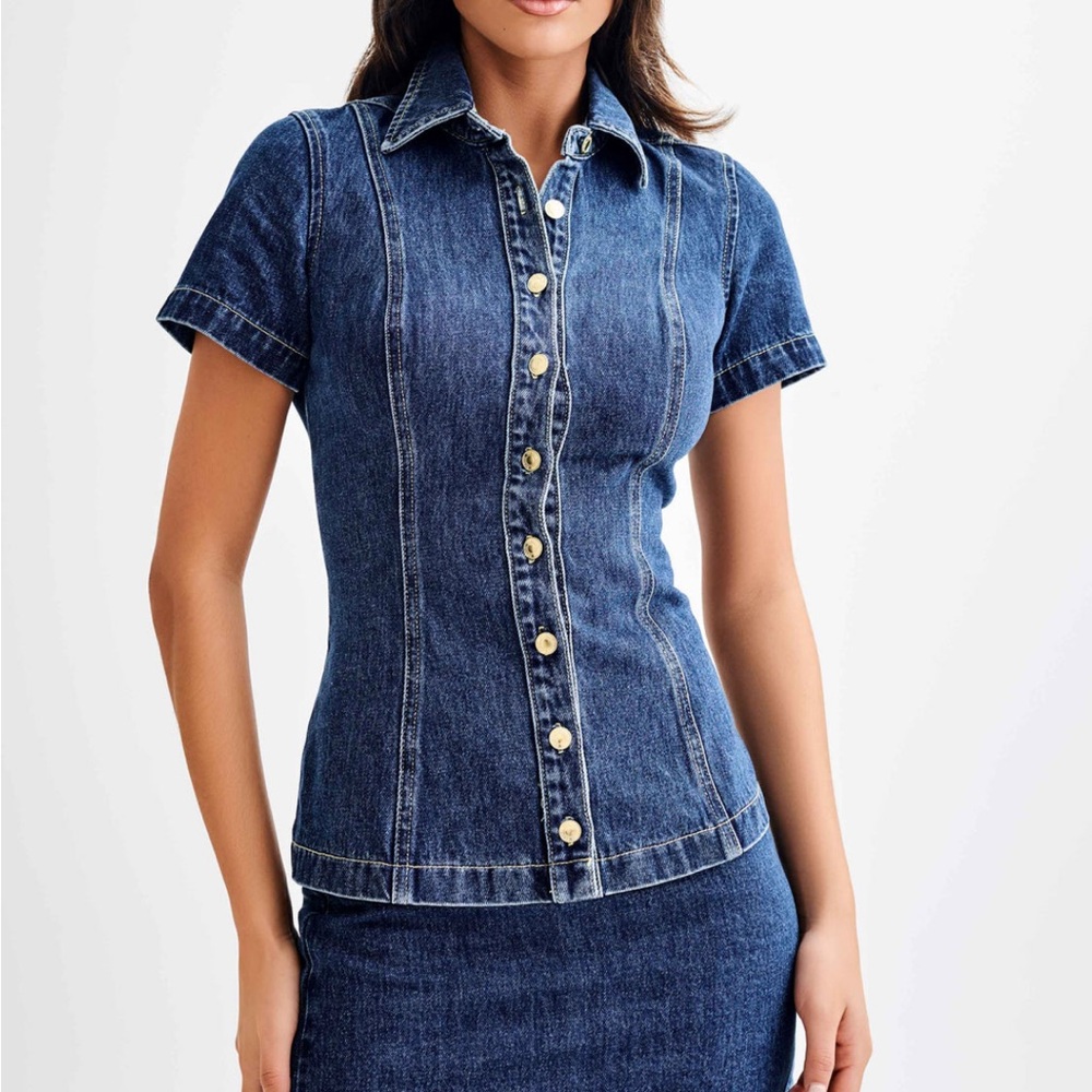Meshki Denim Top